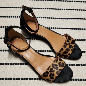 J Crew Leopard Sandals